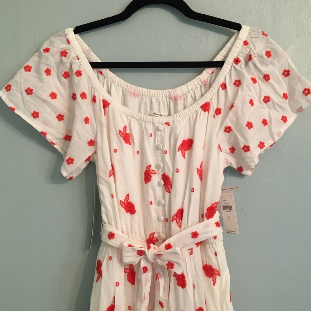 NWT Anthropologie Esme Embroidered Floral Maxi Dress